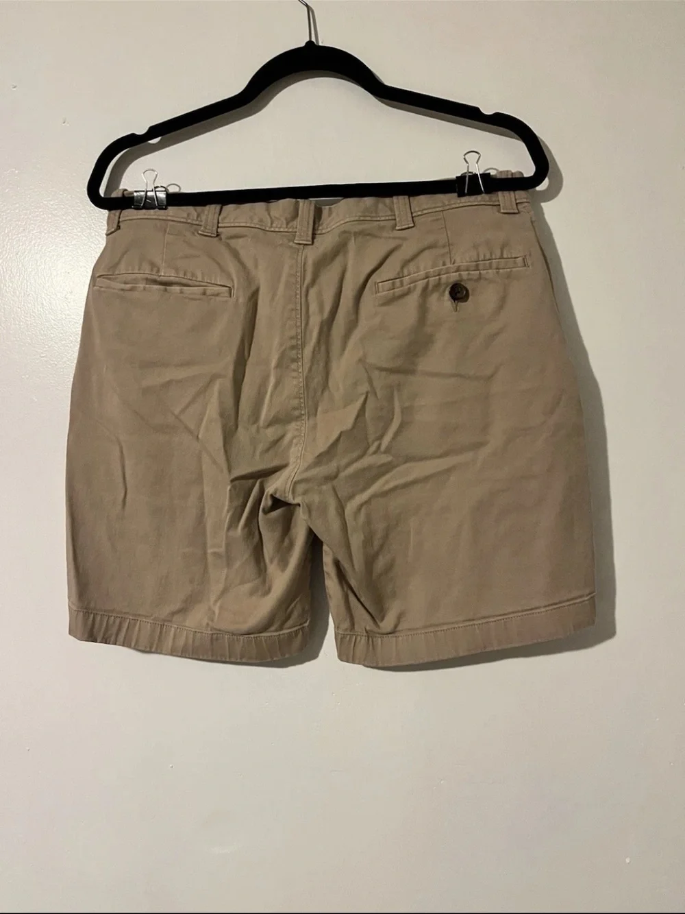 J. Crew Men's Khaki Flat-Front Cotton Shorts